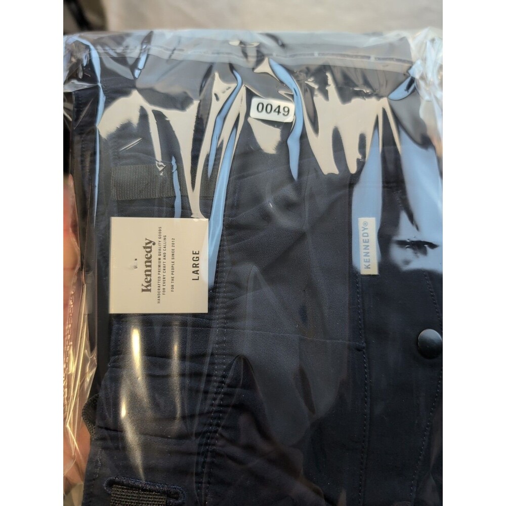 Kennedy Denim Co Belted Cargo Pants Drawstring Ankles Navy Blue NWT Size Large - Picture 15 of 15